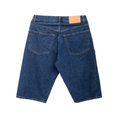 Hello Sunflower Wide Twisted Shorts Rinse Blue 737 5090 Degli Uberti